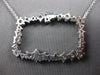 EXTRA LARGE & LONG 3.93CT DIAMOND 14KT WHITE GOLD OPEN RECTANGULAR LOVE NECKLACE