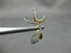 ESTATE .42T DIAMOND & AAA RUBY 18KT ROSE GOLD 3D SNAKE FUN HANGING EARRINGS