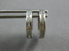 .35CT DIAMOND 18K WHITE GOLD ROUND FILIGREE SQUARE FLORAL HUGGIE EARRINGS #28013