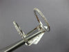 ESTATE LARGE .47CT DIAMOND 18KT WHITE GOLD 3D CLASSIC DOUBLE FULL BAR RING