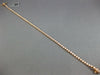 ESTATE .96CT DIAMOND 18KT ROSE GOLD 3D ROUND CLASSIC 2mm TENNIS BRACELET