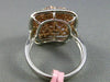ESTATE EXTRA LARGE 3.10CT MULTI COLOR DIAMOND 18KT WHITE & ROSE GOLD SQUARE RING