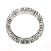 LARGE 3.59CT DIAMOND 18KT WHITE GOLD ROUND & BAGUETTE ETERNITY ANNIVERSARY RING