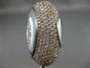 ESTATE EXTRA LARGE 3.23CT PINK DIAMOND 18K WHITE & ROSE GOLD OVAL SHAPE FUN RING