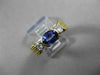 ESTATE 1.06CT DIAMOND & TANZANITE 14K 2TONE GOLD SEMI BEZEL ENGAGEMENT RING 2622