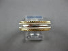 ESTATE WIDE HANDCRAFTED 14KT 2 TONE GOLD SOLID WEDDING ANNIVERSARY RING #28022
