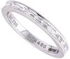 .68CT DIAMOND 18K WHITE GOLD BAGUETTE CHANNEL FILIGREE MILGRAIN ANNIVERSARY RING