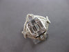 LARGE 1.93CT DIAMOND 18KT WHITE GOLD 3D ROUND & BAGUETTE SQUARE ENGAGEMENT RING