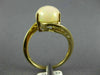 ESTATE LARGE 6.20CT CZ & AAA OPAL 14KT YELLOW GOLD 3D OVAL CRISS CROSS RING