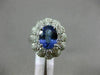 LARGE 3.18CT DIAMOND & AAA OVAL TANZANITE 14K WHITE GOLD FLOWER ANNIVERSARY RING