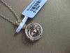 ESTATE .50CT DIAMOND 14KT WHITE GOLD SOLITARE HALO FILIGREE FLOATING PENDANT