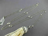 LONG 2.25CT DIAMOND AAA SAPPHIRE & SOUTH SEA PEARL 18K WHITE GOLD TASSEL PENDANT