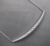 ESTATE LARGE .66CT DIAMOND 18K WHITE GOLD MULTI SWIRL TEAR DROP FLOATING PENDANT