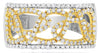 ESTATE .45CT DIAMOND 14KT WHITE & YELLOW GOLD 3D MULTI HEART LOVE KNOT FUN RING