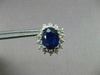 ESTATE 3.19CT DIAMOND & AAA SAPPHIRE 14KT WHITE GOLD DIANA CLUSTER EARRING #1124