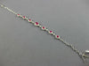 ESTATE 2.41CT DIAMOND & AAA RUBY 18KT WHITE GOLD OVAL HALO CLASSIC LOVE BRACELET