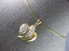 ESTATE .26CT DIAMOND 14K WHITE & YELLOW GOLD CLASSIC HEART PAVE FLOATING PENDANT