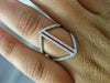 ESTATE EXTRA LARGE .43CT DIAMOND 18KT WHITE GOLD HANDCRAFTED INFINITY LOVE RING