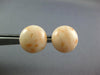 ESTATE AAA PINK OPAL 18KT YELLOW GOLD 3D CLASSIC ROUND CLIP ON EARRINGS