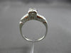 ANTIQUE OLD EURO MINE CUT DIAMOND 14KT WHITE GOLD FILIGREE PROMISE RING #11634