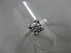 ANTIQUE .45CT DIAMOND 14KT WHITE GOLD FILIGREE FISHTAIL ENGAGEMENT RING #9103