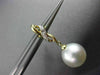 ESTATE DIAMOND 14K WHITE & YELLOW GOLD SOUTH SEA PEARL INFINITY HANGING EARRINGS