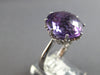 ESTATE EXTRA LARGE 10.49CT DIAMOND & AAA AMETHYST 14K WHITE GOLD ENGAGEMENT RING