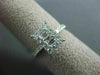 ESTATE .63CT ROUND & BAGUETTE DIAMOND 18KT WHITE GOLD RECTANGULAR PROMISE RING