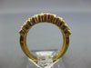 ESTATE WIDE 1.20CT DIAMOND 14K YELLOW GOLD 3D CLASSIC MULTI BAR ANNIVERSARY RING