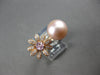 LARGE .43CT DIAMOND & AAA PINK SAPPHIRE & SOUTH SEA PEARL 18KT ROSE GOLD 3D RING