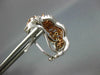 WIDE 4.90CT WHITE & MULTI COLOR DIAMOND 18KT WHITE & ROSE GOLD CLIP ON EARRINGS
