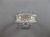 WIDE 2.26CT DIAMOND 18KT WHITE GOLD 3D ROUND & PRINCESS ANNIVERSARY RING #28111