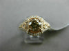 LARGE 1.56CT WHITE & CHOCOLATE FANCY DIAMOND 14K ROSE GOLD HEART ENGAGEMENT RING