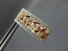 WIDE .19CT DIAMOND 14KT WHITE & ROSE GOLD OVAL LOVE KNOT HUGGIE HANGING EARRINGS