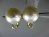 ESTATE LARGE .40CT DIAMOND 18KT GOLD 3D SOUTH SEA PEARL CLASSIC CLIP ON EARRINGS
