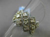 ESTATE WIDE 2.50CT WHITE & FANCY YELLOW DIAMOND 18K WHITE GOLD INTERTWINING RING