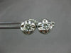 ESTATE LARGE .6CT DIAMOND 18K WHITE GOLD CLASSIC FLOWER SOLITAIRE EARRINGS 6407