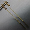 ESTATE .20CT DIAMOND 14KT YELLOW GOLD 4 STONE BEZEL CHANDELIER HANGING EARRINGS