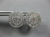 LARGE 1.60CT DIAMOND 14KT WHITE GOLD 3D MULTI CIRCULAR CLIP ON EARRINGS #27976