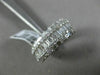 ESTATE WIDE 2.18CT DIAMOND 18KT WHITE GOLD 3D MULTI ROW WEDDING ANNIVERSARY RING