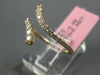 ESTATE .45CT DIAMOND 14K YELLOW GOLD CLASSIC ROUND JOURNEY CRISS CROSS LOVE RING