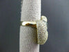 ESTATE LARGE 3.59CT BLACK & WHITE DIAMOND 14KT YELLOW GOLD BOW TIE RING STUNNING