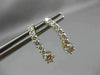 ESTATE .50CT DIAMOND 14KT YELLOW GOLD GRADUATING JOURNEY CURVE HANGING EARRINGS