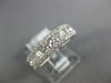 ESTATE WIDE 1.03CT DIAMOND 18KT WHITE GOLD 3 ROW SEMI ETERNITY ANNIVERSARY RING