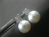 LARGE .60CT DIAMOND & AAA SOUTH SEA PEARL 18KT WHITE GOLD CLIP ON STUD EARRINGS