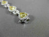 ESTATE GIA 7.11CT WHITE & FANCY YELLOW DIAMOND 18K TWO TONE GOLD TENNIS BRACELET