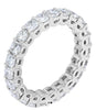 2.59CT DIAMOND 18KT WHITE GOLD 3D CUSHION SHARED PRONG ETERNITY ANNIVERSARY RING