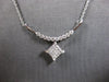 .50CT DIAMOND 14KT WHITE GOLD 3D ROUND & PRINCESS INVISIBLE GEOMETRICAL NECKLACE