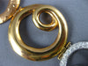 EXTRA LARGE & LONG 1.10CT DIAMOND 18KT 2 TONE GOLD SWIRL TOGGLE ITALIAN BRACELET