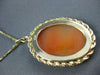 ANTIQUE 14KT YELLOW GOLD HAND CARVED LADY SHELL CAMEO PENDANT BEAUTIFUL! #22105